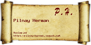 Pilnay Herman névjegykártya